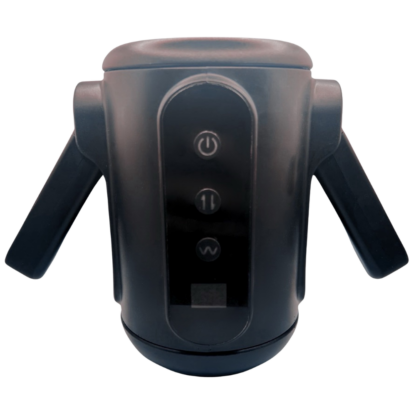 Electric black penis Stroker with 3 buttons and adjustable arms.