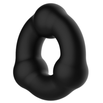Crazy Bull Silicone Black Beaded Cock Ring