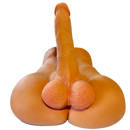 tanned silicone sex doll with large penis and ass