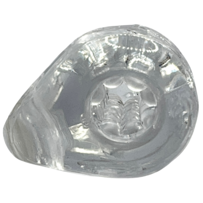 Clear ribbed TPE penis stroker