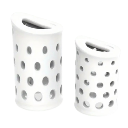 2 pack small and large white silicone foreskin retainer