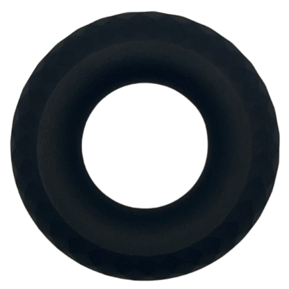 Black firm silicone cock ring