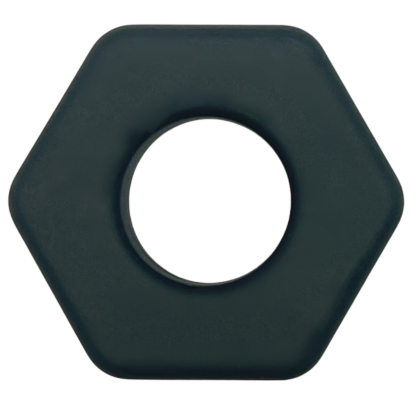 Hexagon shaped silicone cock ring