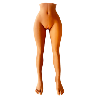 Silicone female body from waist to feet. Bendable sex doll with ass and vagina entries