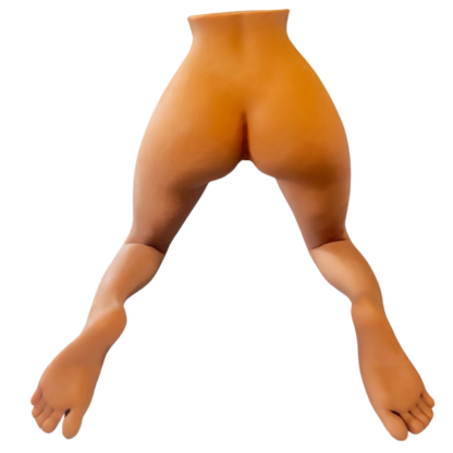 Silicone female body from waist to feet. Bendable sex doll with ass and vagina entries
