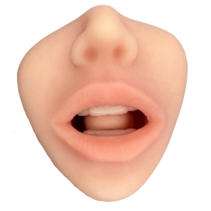 Silicone mouth replica sex toy