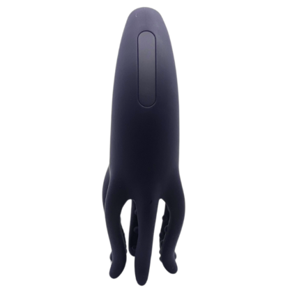 Vibrant black octopus vibrator with silicone vibrating penis head massager.