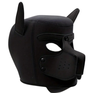 pup hood mask in Black