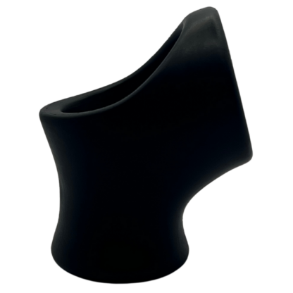 Soft black silicone cock and ball ring separator