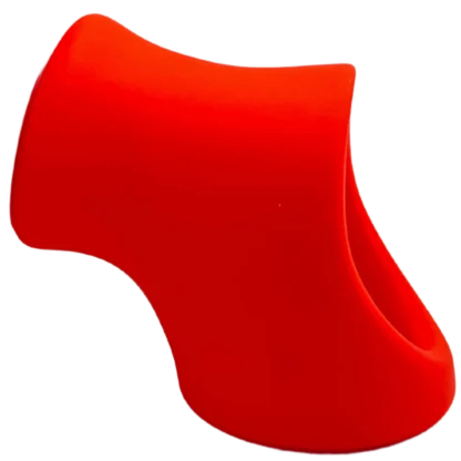 Soft red silicone cock and ball ring separator