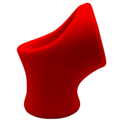 Soft red silicone cock and ball ring separator