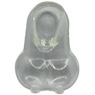 Clear Silicone cock ring and egg shaped ball holder