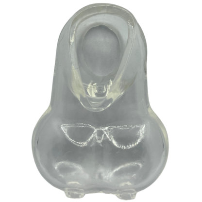 Clear Silicone cock ring and egg shaped ball holder