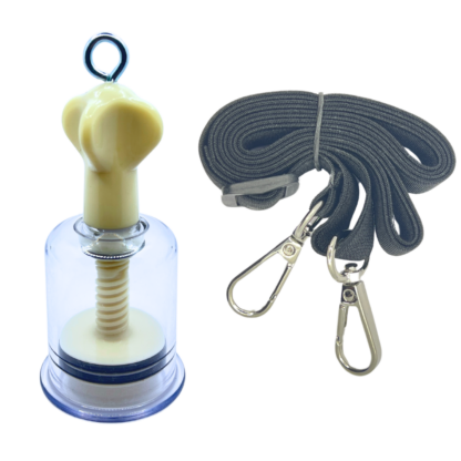 Twist suction cap with adjustable band for penis stretching