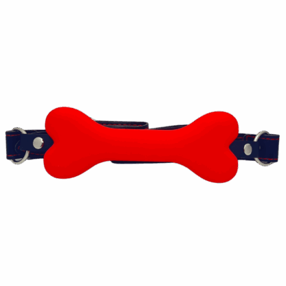 Image of Red Bone Gag on PU Leather Strap