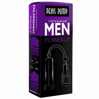 Image of a penis pump with a pulling hand pump on a box.