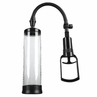 Image of a penis pump with a pulling hand pump