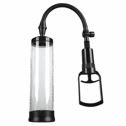 Image of a penis pump with a pulling hand pump