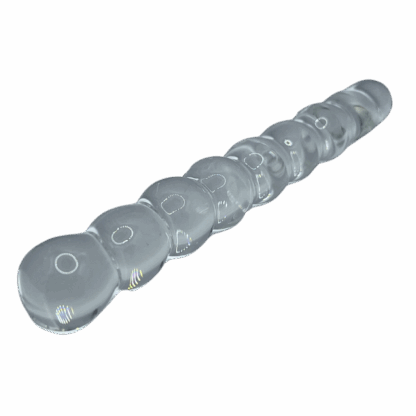 Image of beaded glass dildo